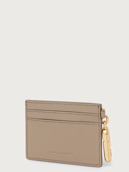 MARC JACOBS etui za kartice usnjeni SCENE bež
