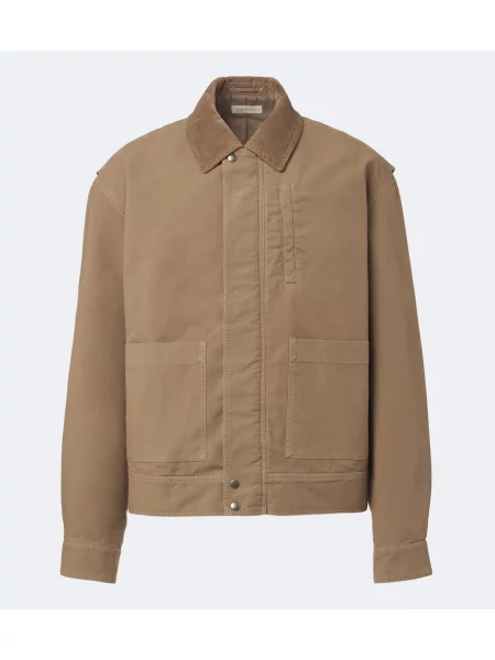 Geacă Dries Van Noten de catifea cord bej