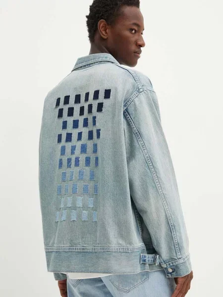 Levi's geaca jeans barbati de tranzitie oversize albastru