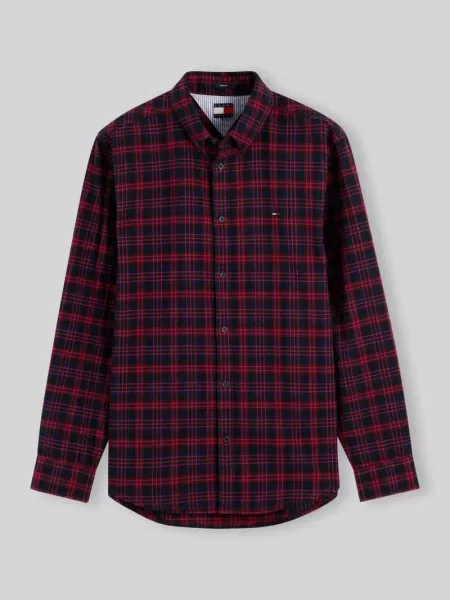 Koszula casualowa o kroju regular fit z bawełny ze wzorem w kratę Tommy Jeans