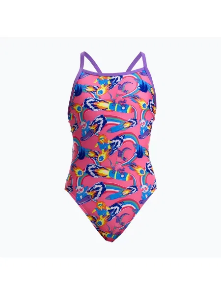 Gyerek egyrészes fürdőruha Funkita Single Strap One Piece sweet surfers. Méret: 10 AUS