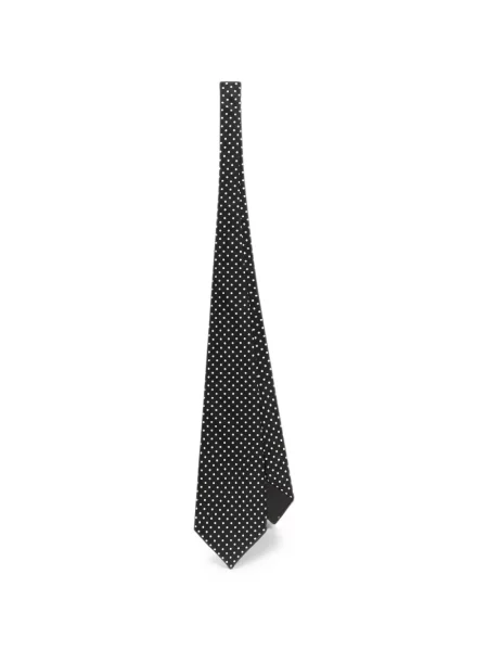Cravată Dolce & Gabbana cu buline din jacard negru