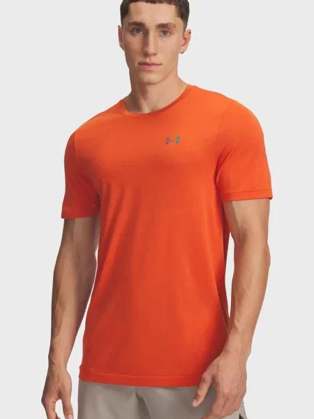 Бесшовная спортивная футболка Under Armour оранжевая