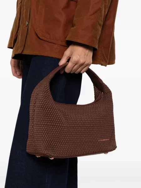 Matlasat geantă shopper Alexander Smith din piele maro