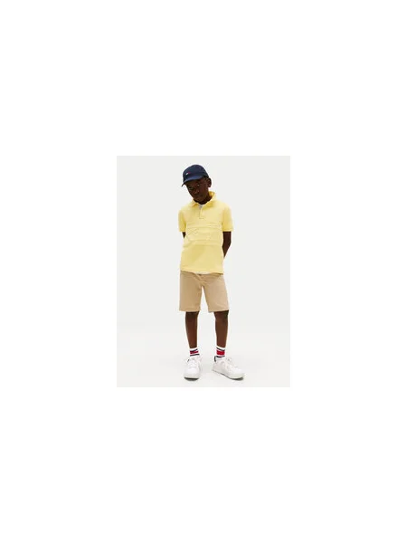 Tommy Hilfiger Pólóing Flag Regular Fit sárga