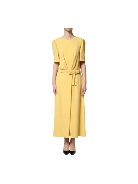 Sukienka midi Dolce And Gabbana żółta