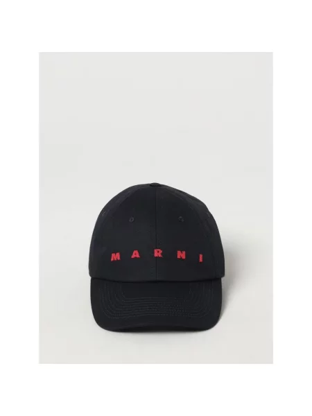 Czapka z daszkiem Marni z logo czarna