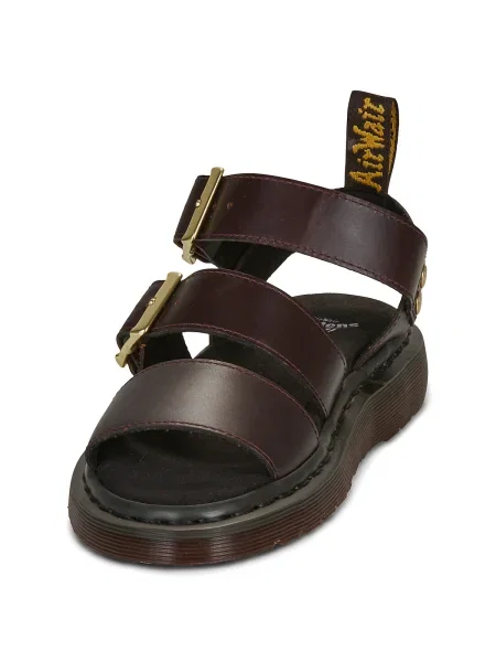 Pantofi Dr. Martens din piele cu bretele maro