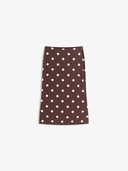 Bershka Fustă ciocolatiu alb