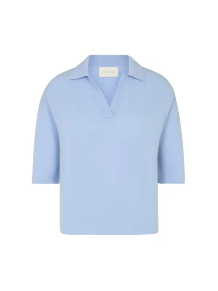 Juvia Sweter Z Dzianiny Rea blau niebieski