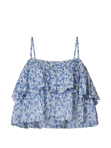 Top Marant Etoile cu model floral cu imagine albastru