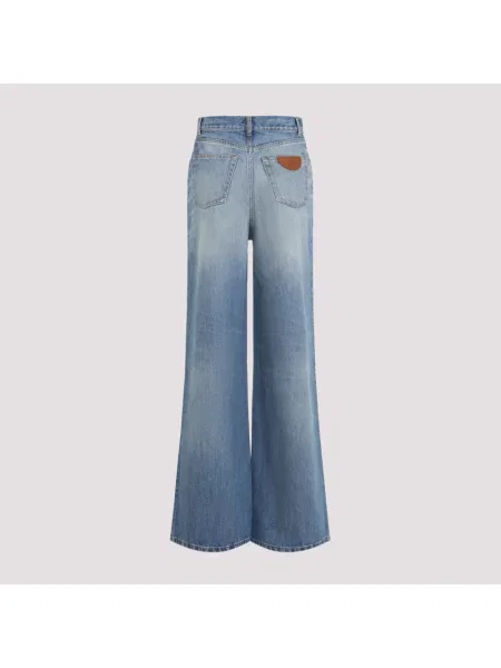 Jeansy Chloe z wysoką talią niebieskie