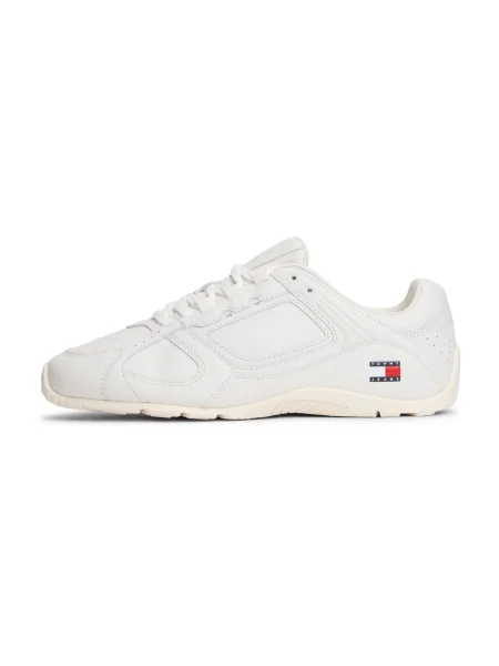 Sneakerși Tommy Jeans din piele alb