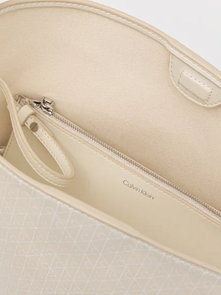 Műbőr farmerek Calvin Klein bézs