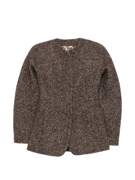 Geacă Bazar Deluxe cu model herringbone maro