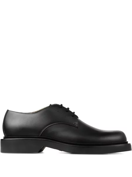 Pantofi derby Jimmy Choo cu șireturi din dantelă negru