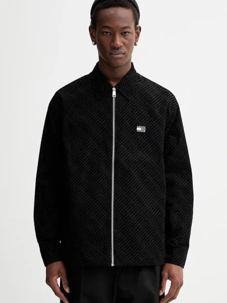 Bunda Tommy Jeans přechodná černá