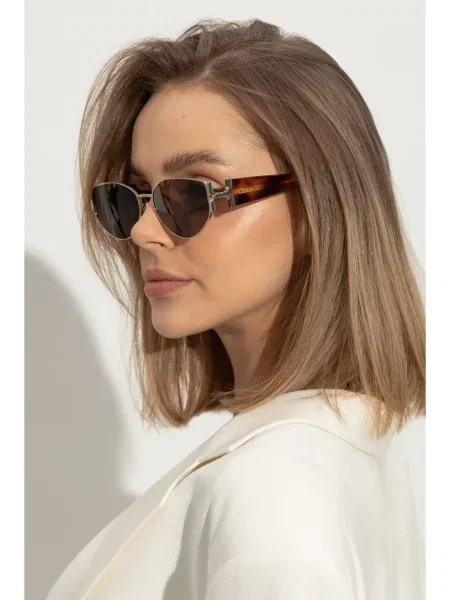 Saulės akiniai Chloé Eyewear ruda
