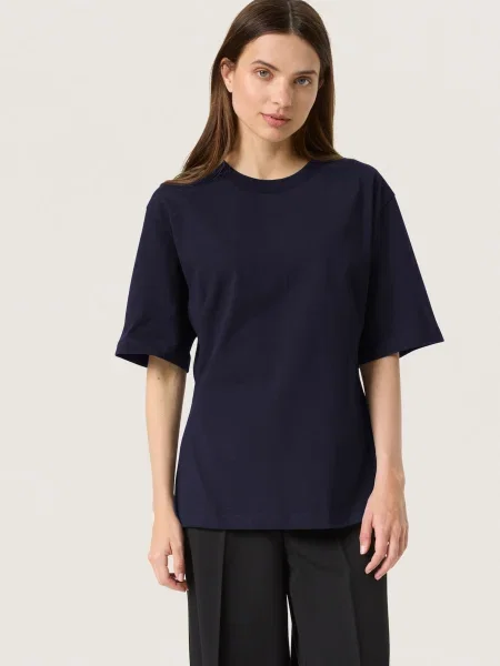 SOAKED IN LUXURY Majica Coreen temno modra