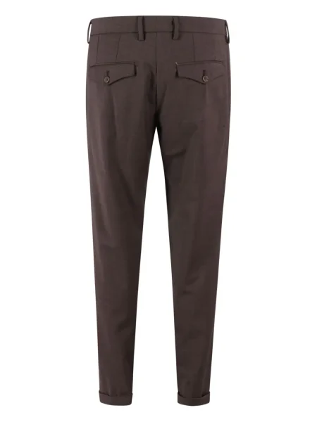 Pantaloni Myths plisate maro