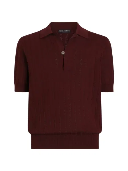 Tricou polo Dolce & Gabbana ajurat violet