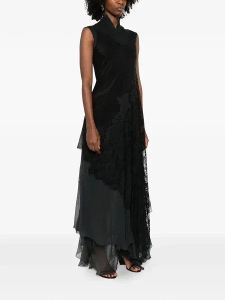 Odgovarati haljina Marc Le Bihan s čipkom crna