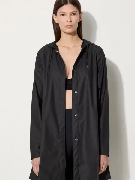Rains kurtka przeciwdeszczowa A-line W Jacket przejściowa czarny