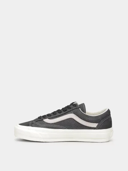 Кожаные кеды Vans черные