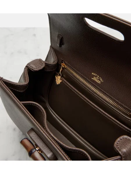 Geantă Gucci din bambus mini maro