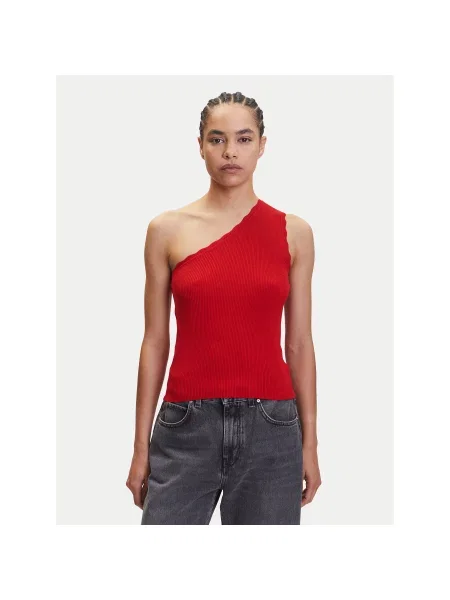 JDY Marškinėliai Nanna Slim Fit raudona