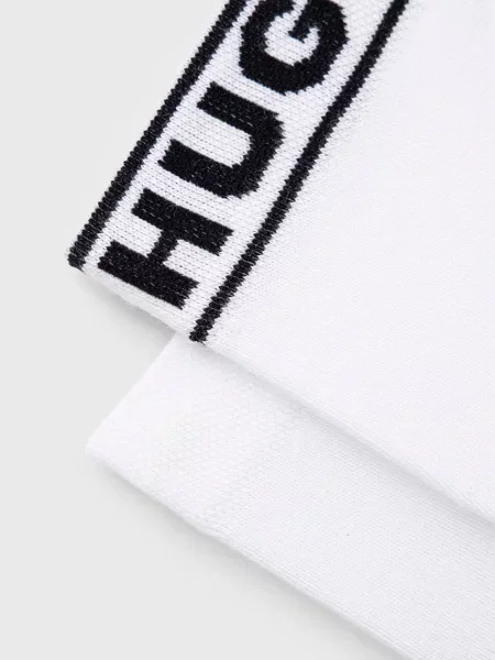HUGO ponožky s bavlnou 2P SH LOGO CC W bílé