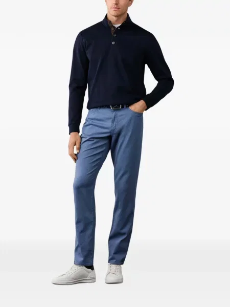 Pantaloni Hackett London din satin albastru