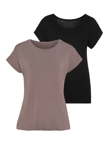VIVANCE by LASCANA Tricou gri taupe negru