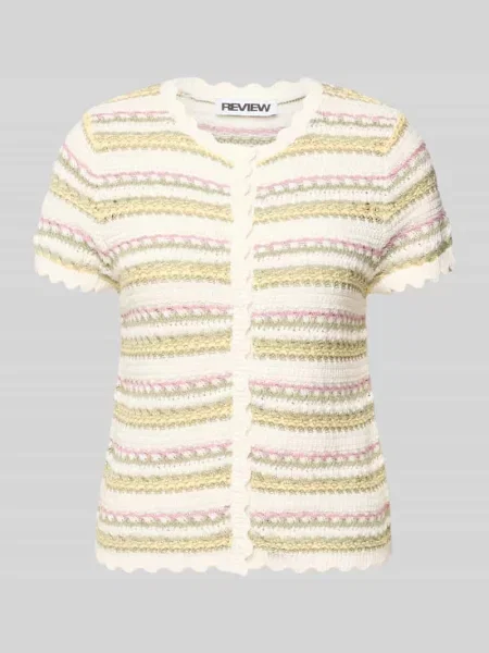 Haftowany top Review biały
