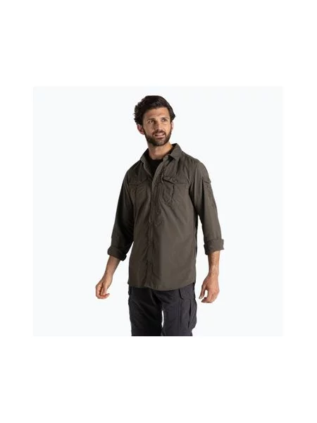 Трекінгова сорочка з довгими рукавами Crappers NosiLife Adventure Shirt III woodland green зелена
