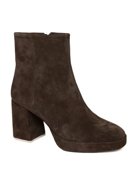 Buty do kostki Unisa skórzane brązowe
