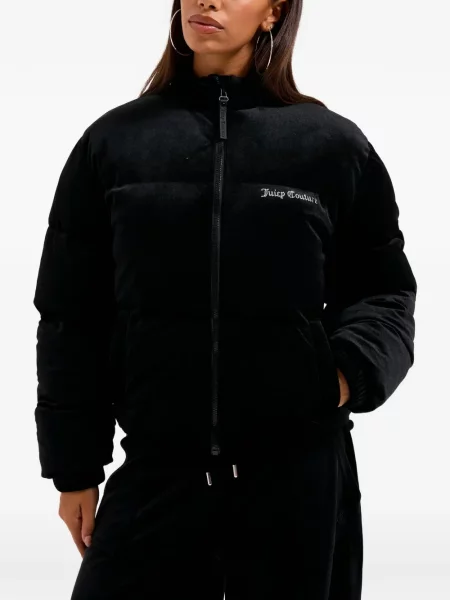 Stras geacă Juicy Couture din velur negru