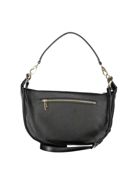 Lniana torebka Valentino By Mario Valentino czarna