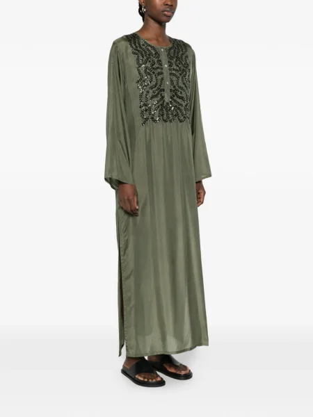 Rochie maxi P.a.r.o.s.h. cu paiete de costum verde