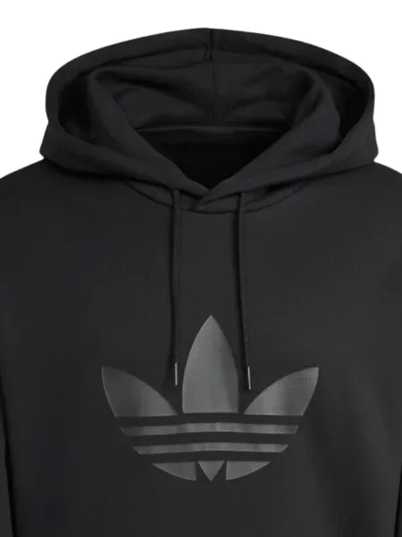 Hanorac cu glugă Adidas cu imagine negru