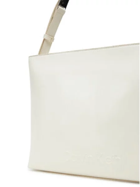 Calvin Klein Táska Embossed Logo Medium Shopper Ekru