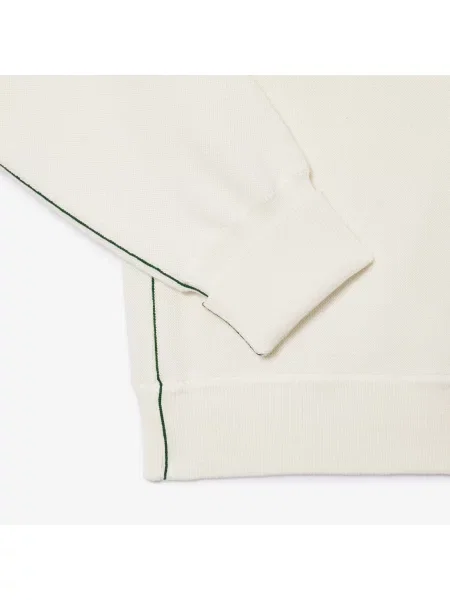 Lacoste Kardigan Z Dekoltem V biały