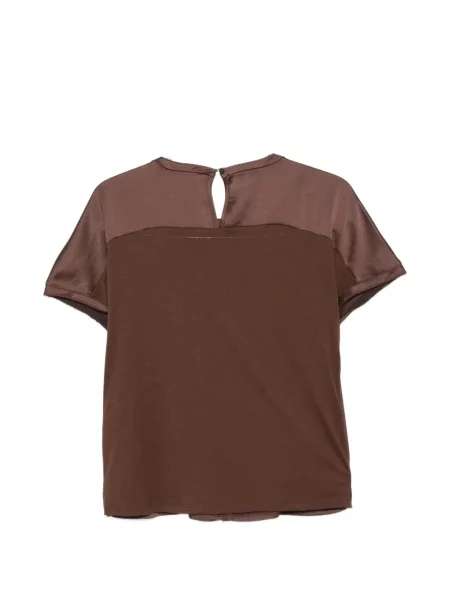 Top Luisa Cerano din satin maro