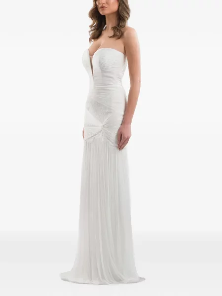 Rochie maxi Imroska din dantelă alb