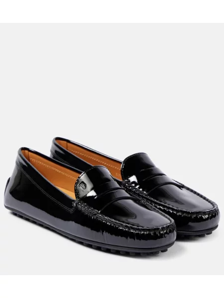 Mocasini Tod's din piele de lac negru