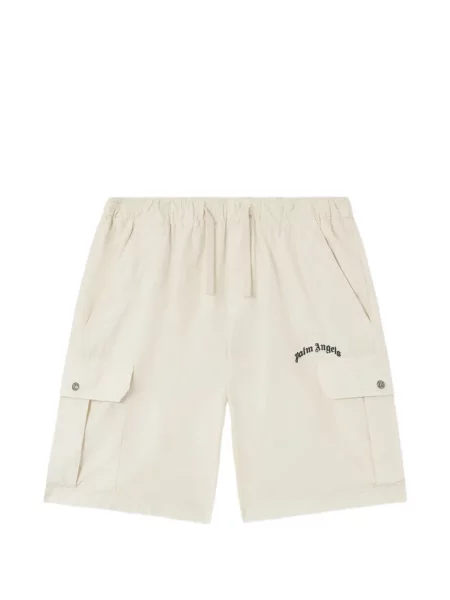Pantaloni scurți cargo Palm Angels cu imagine alb