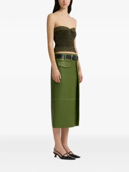 Fustă din piele Marni verde