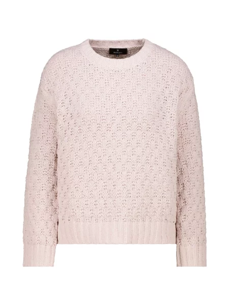 Dzianinowy sweter Monari z cekinami elegancki różowy
