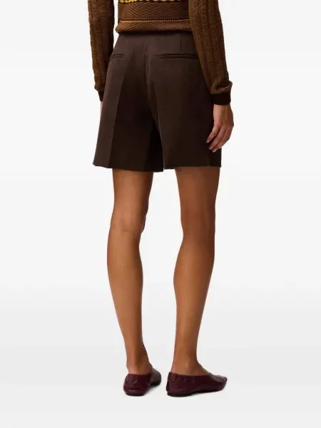 Pantaloni scurți Retori de in maro