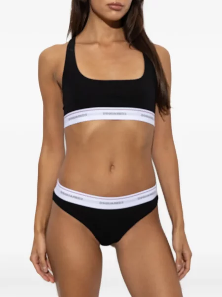 Sutien Dsquared2 cu autograf negru